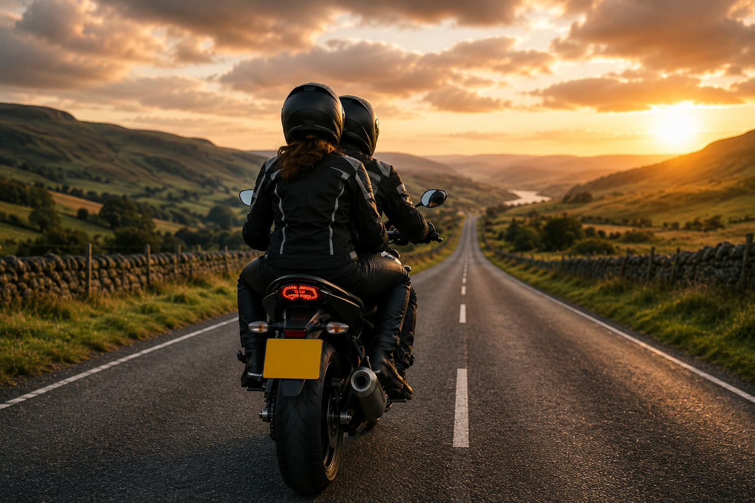Riding with a pillion